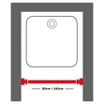 Easy roll mat aluminum βραχίονας μπάνιου γωνιακός Sealskin - Image 16