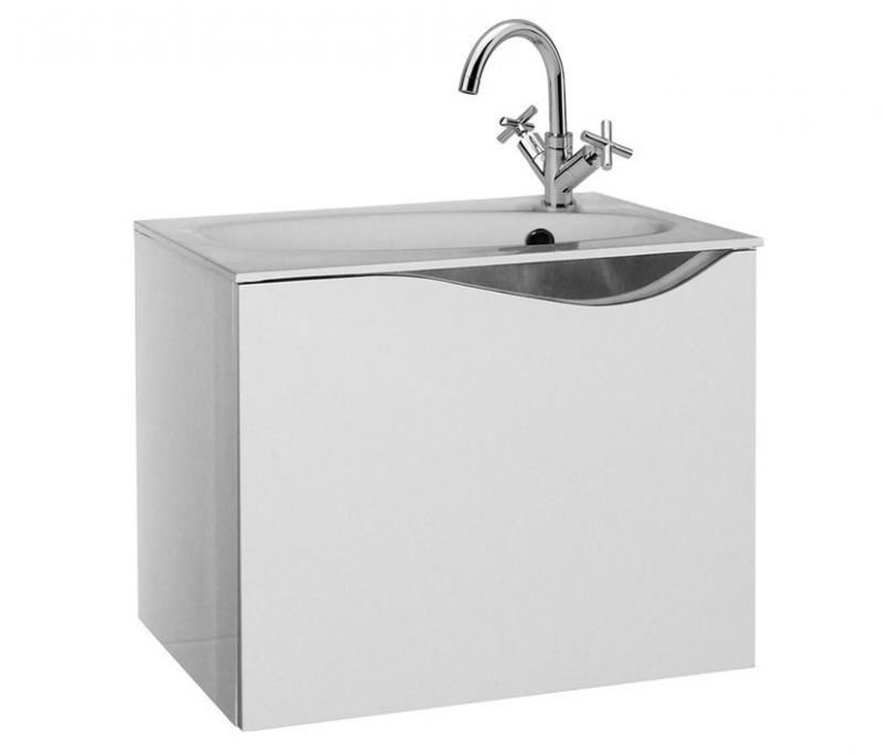 56-5037 DELFINO ΠΑΓΚΟΣ ΣΧΕΤΟΣ 50X37 Χ41Η ΛΕYKΟΣ+WENGE - Image 1