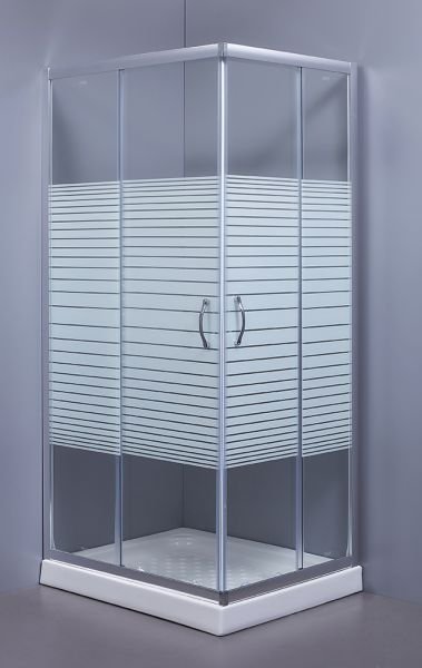 60-1280 DORA - ΚΑΜΠΙΝΑ - ΓΥΑΛΙ ΜΕ ΓΡΑΜΜΕΣ 120*80*185 ΣΧΕΤΗ - Image 1