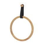 Στρογγυλή βάση για πετσέτες με δερμάτινο λουρί