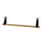 Βάση bamboo για πετσέτες με δερμάτινο λουρί