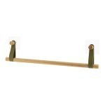 Βάση bamboo  για πετσέτες με δερμάτινο λουρί