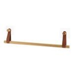 Βάση bamboo για πετσέτες με δερμάτινο λουρί