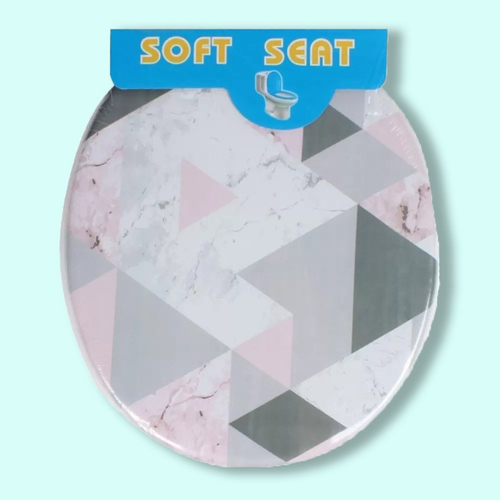 62 ΚΑΠΑΚΙ WC SOFT MARBLE 36(φ)x40(μ) - Image 1
