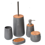 Σετ Μπάνιου Βamboo Bath Γκρι (Σέτ με το 6229-6228-6230-6232).