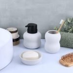 Σετ 3 τεμάχια ντισπένσερ - θήκη οδ/ρτσας - σαπουνοθήκη