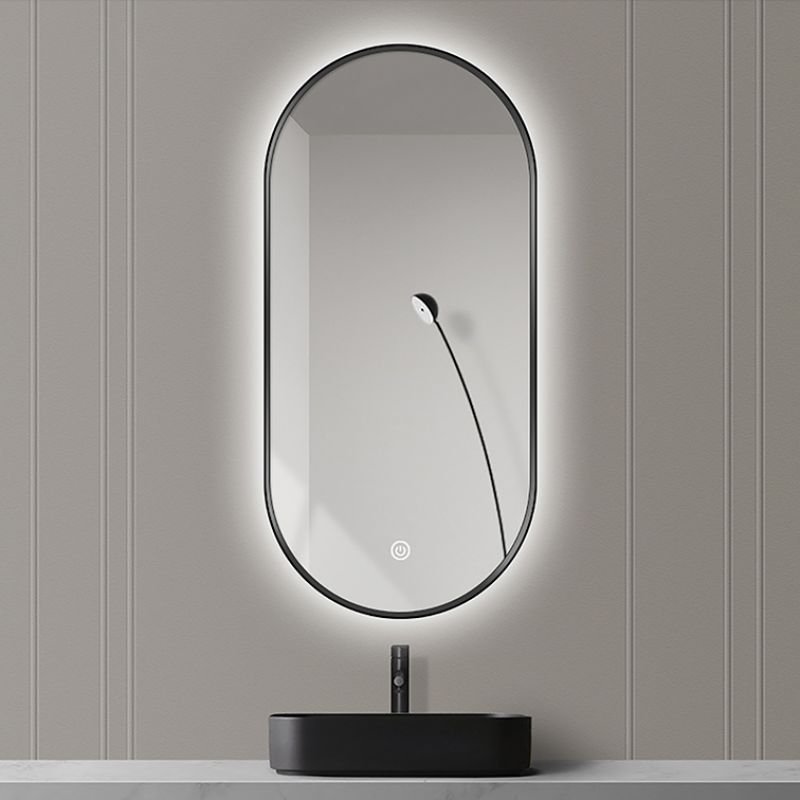 67-3550 ELSA - ΚΑΘΡΕΠΤΗΣ LED*TOUCH 50*80 BLACK - Image 1