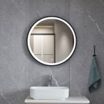 OMIKRON NOVA  BLACK- ΚΑΘΡΕΠΤΗΣ LED*TOUCH 60*60