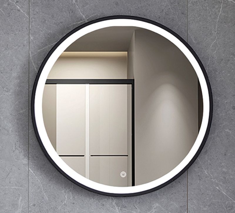 67-8081 OMIKRON NOVA BLACK - ΚΑΘΡΕΠΤΗΣ LED*TOUCH 80*80 - Image 1