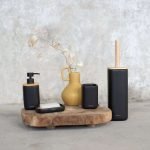 Mind black set δοχείο κρεμοσάπουνου 200 ml & ποτήρι οδοντόβουρτσας Sealskin - Image 5