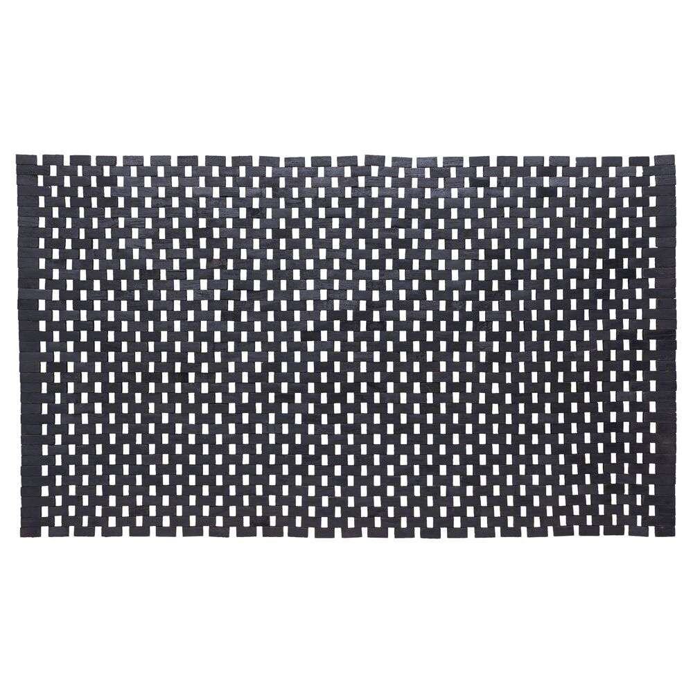 800125-1 Woodblock 52x90 teak black πατάκι μπάνιου Sealskin - Image 1
