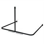 Easy roll black βραχίονας μπάνιου γωνιακός Sealskin - Image 2