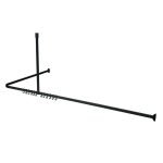 Easy roll black βραχίονας μπάνιου γωνιακός Sealskin - Image 3