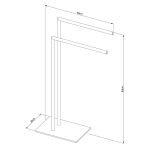 Tube black κρεμάστρα επιδαπέδια 2 θέσεων Sealskin - Image 4