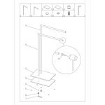 Tube black κρεμάστρα επιδαπέδια 2 θέσεων Sealskin - Image 5