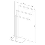 Tube black κρεμάστρα επιδαπέδια 3 θέσεων Sealskin - Image 5