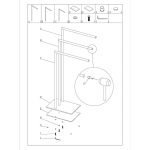 Tube chrome κρεμάστρα επιδαπέδια 3 θέσεων Sealskin - Image 5