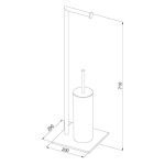 Tube 2nd version chrome σταντ χαρτιού υγείας + πιγκάλ Sealskin - Image 5