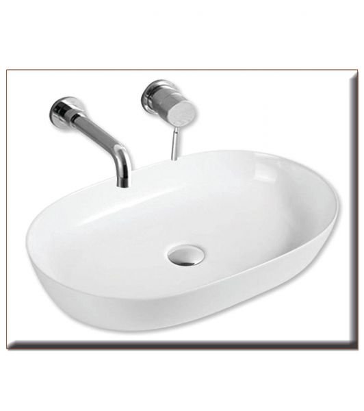 83-8476 NEW STYLE OVAL-2 610*410*135 ΝΙΠΤΗΡΑΣ ΛΕΥΚΟΣ - Image 1