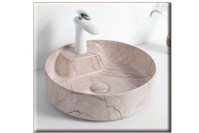 83-8537 MAMBO 410*410*120 ΝΙΠΤΗΡΑΣ DECOR ΜΠΕΖ ΜΑΡΜΑΡΟ - Image 1