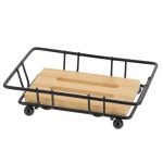 Mεταλλική βάση μαύρη με bamboo για σαπούνι .