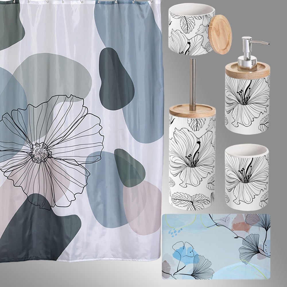 bathroom-accessory-set-6pcs-8143-8144-8145-8146-8063-8281-8436 ΣΕΤ ΜΠΑΝΙΟΥ 6ΤΕΜ 8143-8144-8145-8146-8063-8281 - Image 1