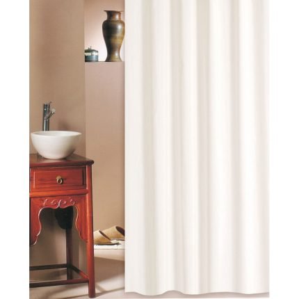 Υφασμάτινη Κουρτίνα Μπάνιου 2.40 Πλάτος Εκρού