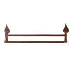 Σφυρήλατη πετσέτοκρεμάστρα No 330, διπλή σε σκουριά.