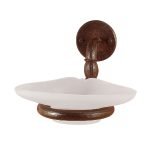 Σαπουνοθήκη σφυρήλατη με
οβάλ πιατάκι No 342 από ματ σατινέ γυαλί.