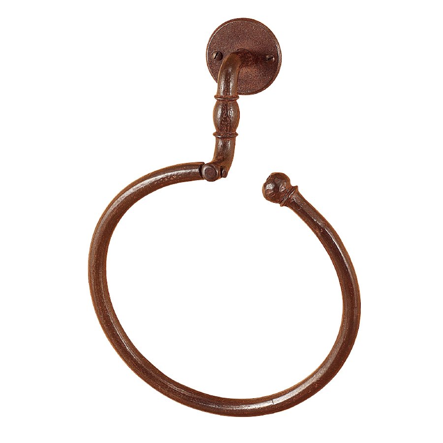 ill banio (15) Σφυρηλατημένο δαχτυλίδι χειρός για πετσέτες No 344 σε σκουριά. - Image 1