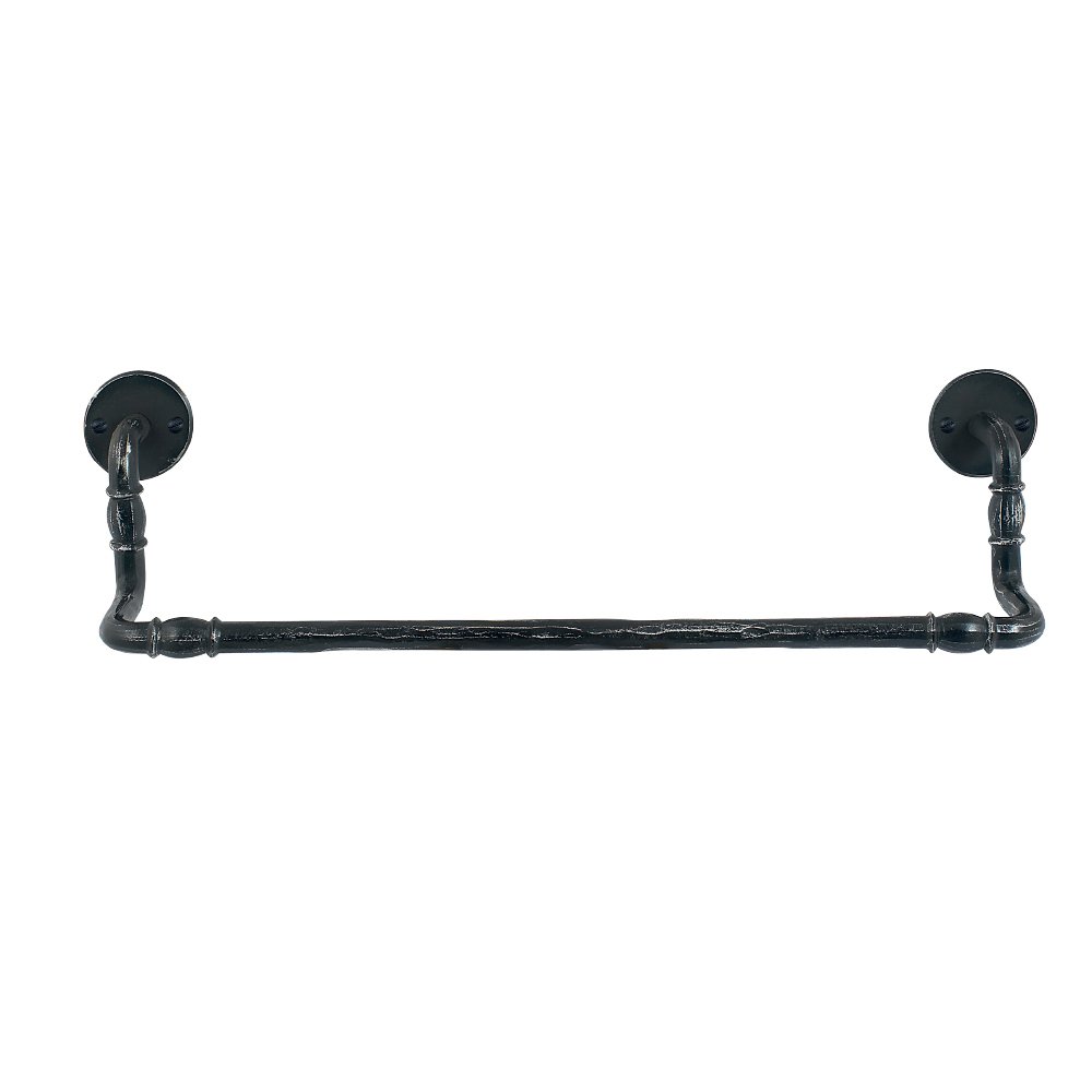 ill banio (20) Μονή κρεμάστρα πετσετών σφυρήλατη No 346 σε μάυρο αντικέ. - Image 1