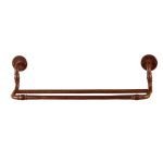 Διπλή κρεμάστρα πετσετών No 350 σφυρήλατη σε σκουριά.