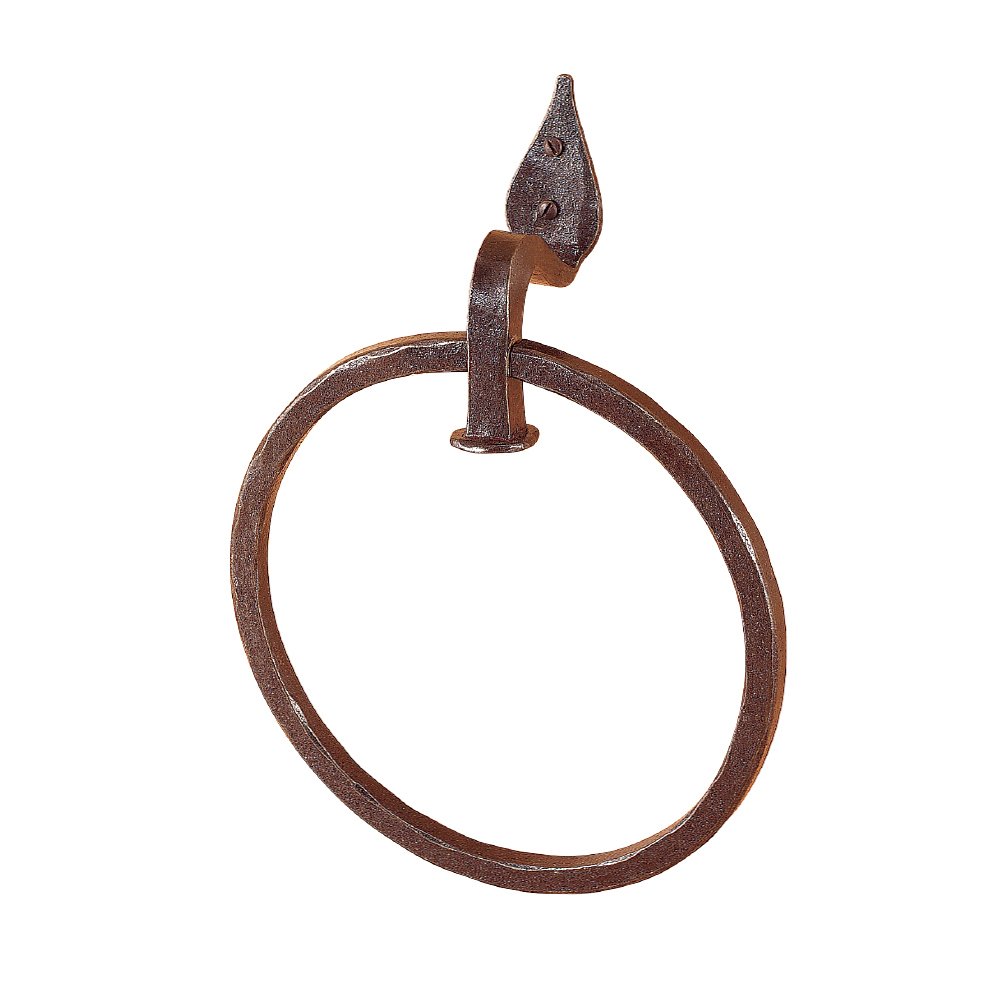 ill banio (5) Σφυρηλατημένο δαχτυλίδι χειρός για πετσέτες No 324 σε σκουριά. - Image 1