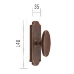 Ιταλικής κατασκευής λαβή για παράθυρα 337 χρυσό αντικέ - Image 2