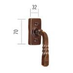 Ιταλικής κατασκευής λαβή για παράθυρα 018 χρυσό αντικέ - Image 2