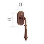 Ιταλικής κατασκευής λαβή για παράθυρα 319 μαυρο - Image 2