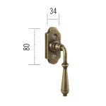 Ιταλικής κατασκευής λαβή για παράθυρα 311 χρυσό αντικέ - Image 2