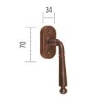 Ιταλικής κατασκευής λαβή για παράθυρα 381 σκουριά - Image 2