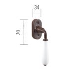 Ιταλικής κατασκευής λαβή για παράθυρα 385 σκουριά - Image 2