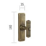 Ιταλικής κατασκευής λαβή για παράθυρα 045 μαυρο - Image 2