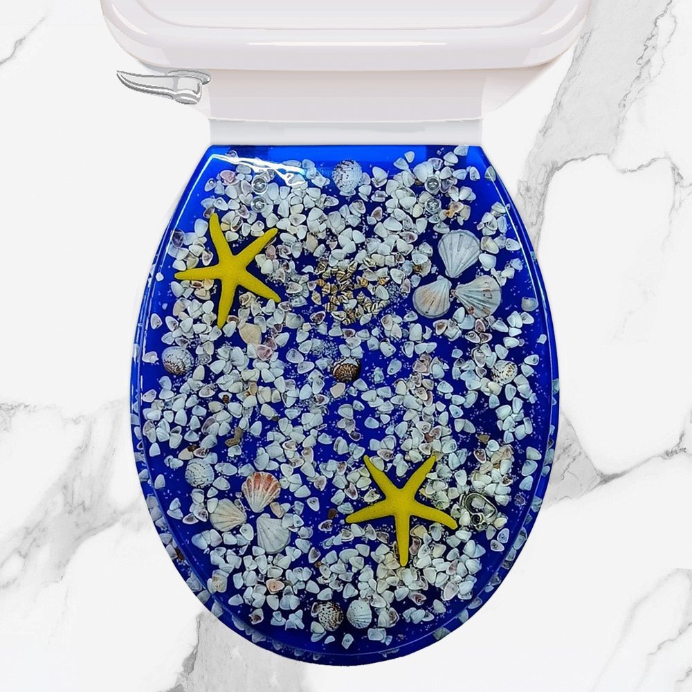 kapaki-wc-sea-horse-8035 ΚΑΠΑΚΙ WC SEAHORSE SHELLS BLUE 36(π)x43(μ) - Image 1