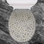 ΚΑΠΑΚΙ WC WHITE PEBBLES 36(φ)x43(μ) ΜΠΕΖ