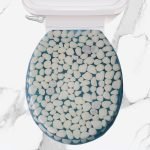 ΚΑΠΑΚΙ WC WHITE PEBBLES 36(φ)x43(μ) ΜΠΛΕ