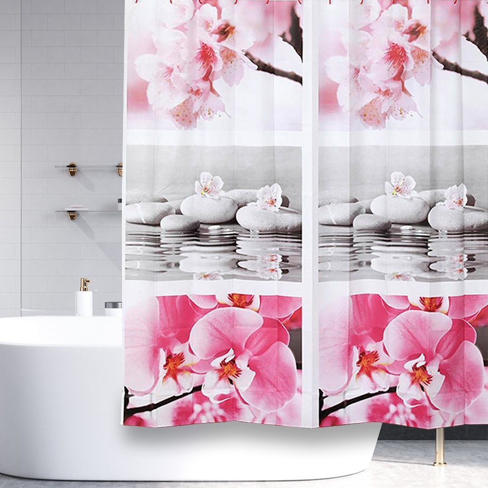 kourtina-mpaniou-peva-sereneblossom-180x180-8094-1 ΚΟΥΡΤΙΝΑ ΜΠΑΝΙΟΥ PEVA SereneBlossom 180(Μ)X180(Υ) - Image 1