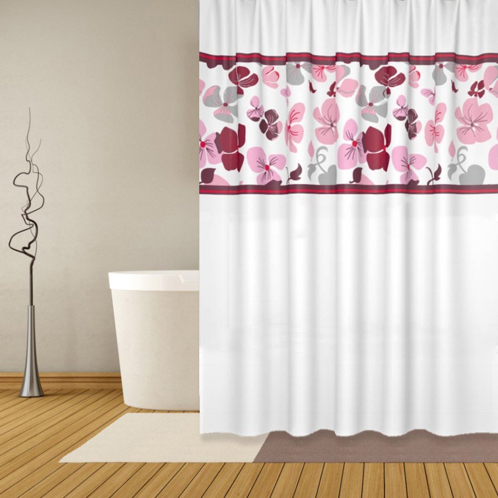 kourtina-mpaniou-plastiki-peva-flowerstrip-180x180-200341 ΚΟΥΡΤΙΝΑ ΜΠΑΝΙΟΥ ΠΛΑΣΤΙΚΗ PEVA FlowerStrip 180(Μ)x180(Υ) - Image 1