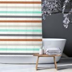 ΚΟΥΡΤΙΝΑ ΜΠΑΝΙΟΥ ΠΛΑΣΤΙΚΗ PEVA MULTISTRIPES 180(Μ)X180(Υ)