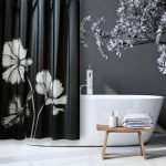 ΚΟΥΡΤΙΝΑ ΜΠΑΝΙΟΥ ΠΛΑΣΤΙΚΗ PEVA NightFlowers 180(Μ)x180(Υ)