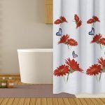 ΚΟΥΡΤΙΝΑ ΜΠΑΝΙΟΥ ΠΛΑΣΤΙΚΗ PEVA RedMargaritas 180(Μ)x180(Υ)