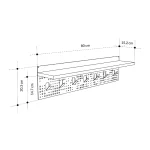 Κρεμάστρα τοίχου από μαύρο μέταλλο - μελαμίνη - Image 2