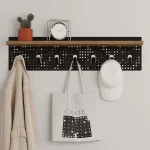 Κρεμάστρα τοίχου από μαύρο μέταλλο - μελαμίνη - Image 5